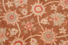 handmade Transitional Kafkaz Brown Beige Hand Knotted RECTANGLE 100% WOOL area rug 6 x 9