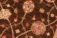 handmade Traditional Kafkaz Brown Beige Hand Knotted RECTANGLE 100% WOOL area rug 6 x 9