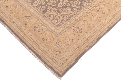 handmade Transitional Kafkaz Gray Gold Hand Knotted RECTANGLE 100% WOOL area rug 6x9
