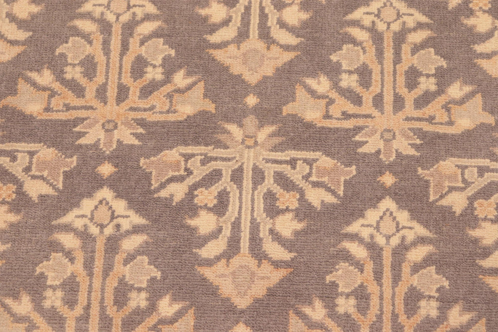 handmade Transitional Kafkaz Gray Gold Hand Knotted RECTANGLE 100% WOOL area rug 6x9