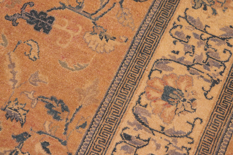 handmade Traditional Kafkaz Rose Beige Hand Knotted RECTANGLE 100% WOOL area rug 6x9