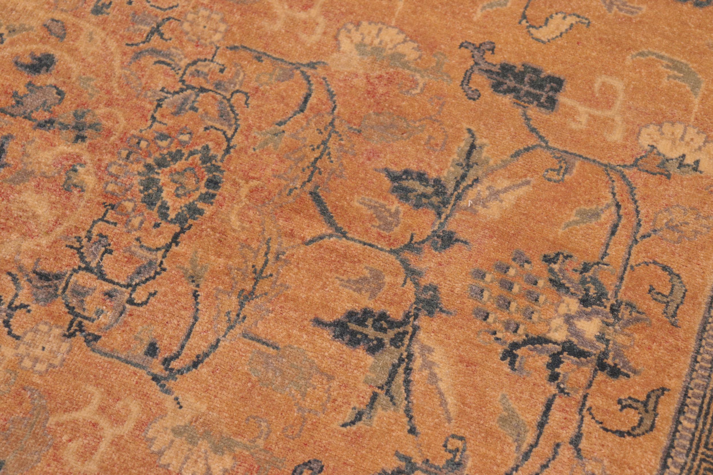 handmade Traditional Kafkaz Rose Beige Hand Knotted RECTANGLE 100% WOOL area rug 6x9