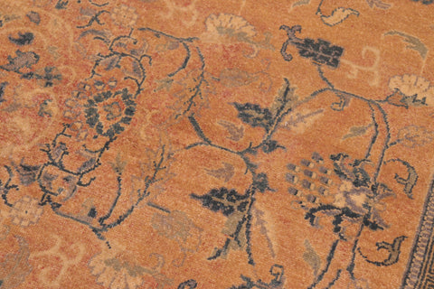 handmade Traditional Kafkaz Rose Beige Hand Knotted RECTANGLE 100% WOOL area rug 6x9