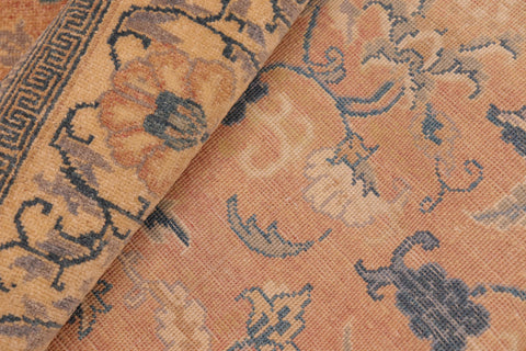 handmade Traditional Kafkaz Rose Beige Hand Knotted RECTANGLE 100% WOOL area rug 6x9