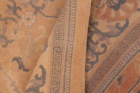 handmade Traditional Kafkaz Rose Tan Hand Knotted RECTANGLE 100% WOOL area rug 6x9