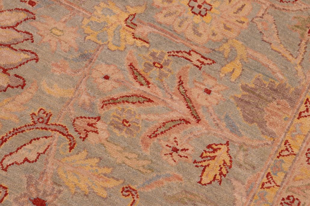 handmade Traditional Kafkaz Green Tan Hand Knotted RECTANGLE 100% WOOL area rug 6 x 9