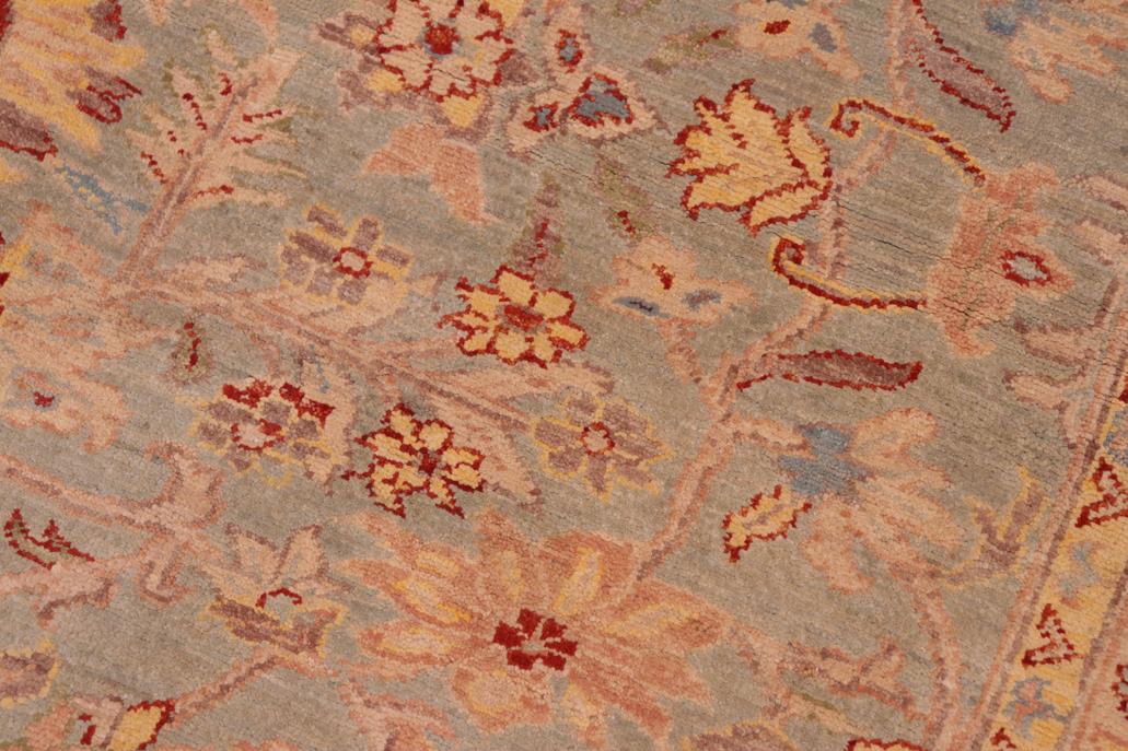 handmade Traditional Kafkaz Green Tan Hand Knotted RECTANGLE 100% WOOL area rug 6 x 9