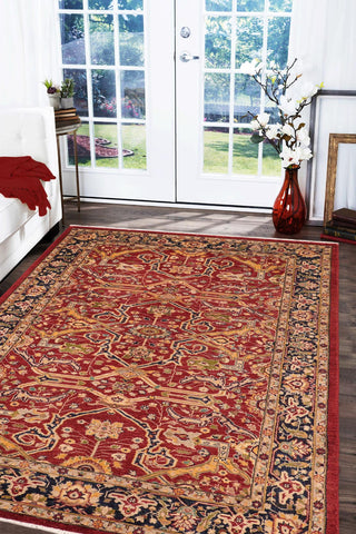 handmade Transitional Kafkaz Red Blue Hand Knotted RECTANGLE 100% WOOL area rug 6' x 9'