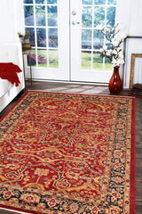 handmade Traditional Kafkaz Red Blue Hand Knotted RECTANGLE 100% WOOL area rug 6 x 9