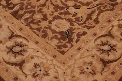 handmade Traditional Kafkaz Brown Tan Hand Knotted RECTANGLE 100% WOOL area rug 6 x 9