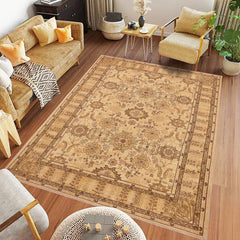 handmade Traditional Kafkaz Beige Tan Hand Knotted RECTANGLE 100% WOOL area rug 9 x 13