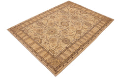 handmade Traditional Kafkaz Beige Tan Hand Knotted RECTANGLE 100% WOOL area rug 9x13