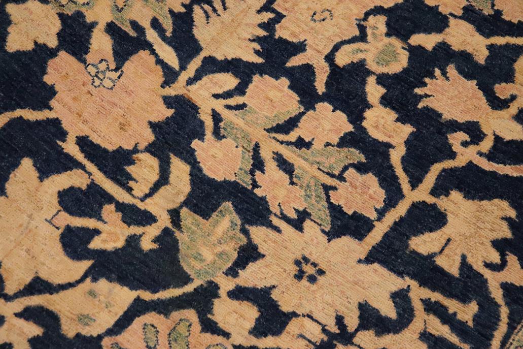 handmade Traditional Kafkaz Blue Beige Hand Knotted RECTANGLE 100% WOOL area rug 9 x 13