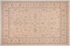 handmade Traditional Kafkaz Beige Tan Hand Knotted RECTANGLE 100% WOOL area rug 9x12