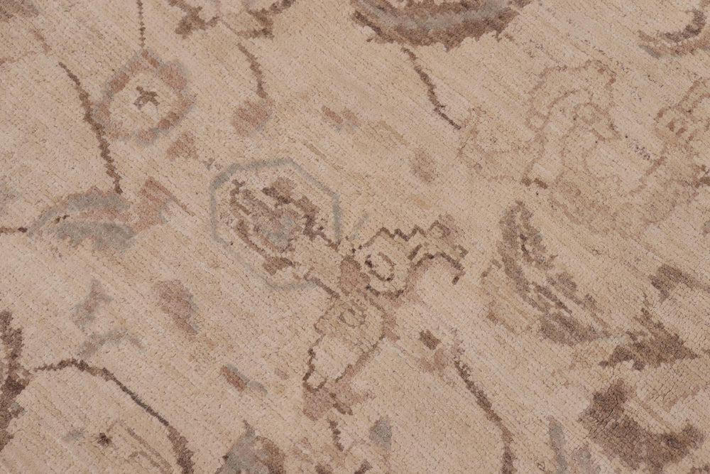 handmade Traditional Kafkaz Beige Tan Hand Knotted RECTANGLE 100% WOOL area rug 9x12