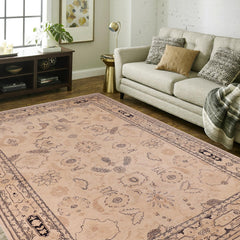 handmade Traditional Kafkaz Beige Tan Hand Knotted RECTANGLE 100% WOOL area rug 9x12