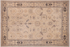 handmade Traditional Kafkaz Beige Tan Hand Knotted RECTANGLE 100% WOOL area rug 9x12