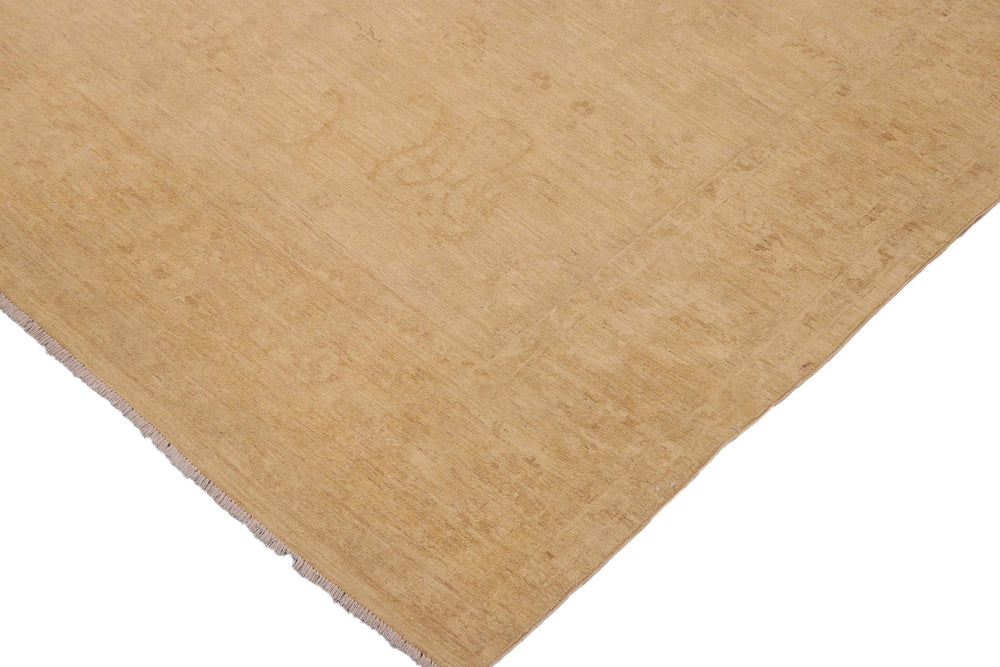 handmade Traditional Kafkaz Beige Tan Hand Knotted RECTANGLE 100% WOOL area rug 9x13