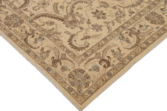 handmade Traditional Kafkaz Beige Blue Hand Knotted RECTANGLE 100% WOOL area rug 9 x 12