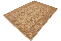 handmade Traditional Kafkaz Beige Tan Hand Knotted RECTANGLE 100% WOOL area rug 9 x 12