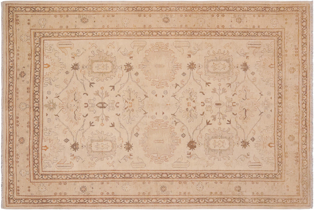 handmade Traditional Kafkaz Beige Tan Hand Knotted RECTANGLE 100% WOOL area rug 9x12