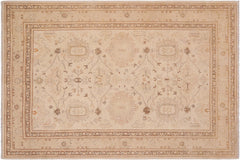 handmade Traditional Kafkaz Beige Tan Hand Knotted RECTANGLE 100% WOOL area rug 9x12
