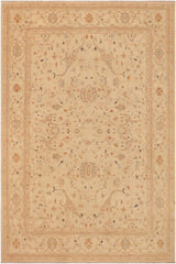 handmade Traditional Kafkaz Beige Rust Hand Knotted RECTANGLE 100% WOOL area rug 9 x 12