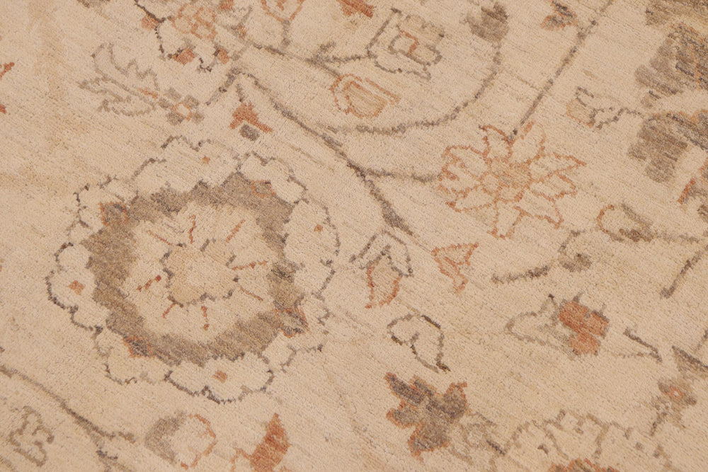 handmade Traditional Kafkaz Beige Rust Hand Knotted RECTANGLE 100% WOOL area rug 9x12