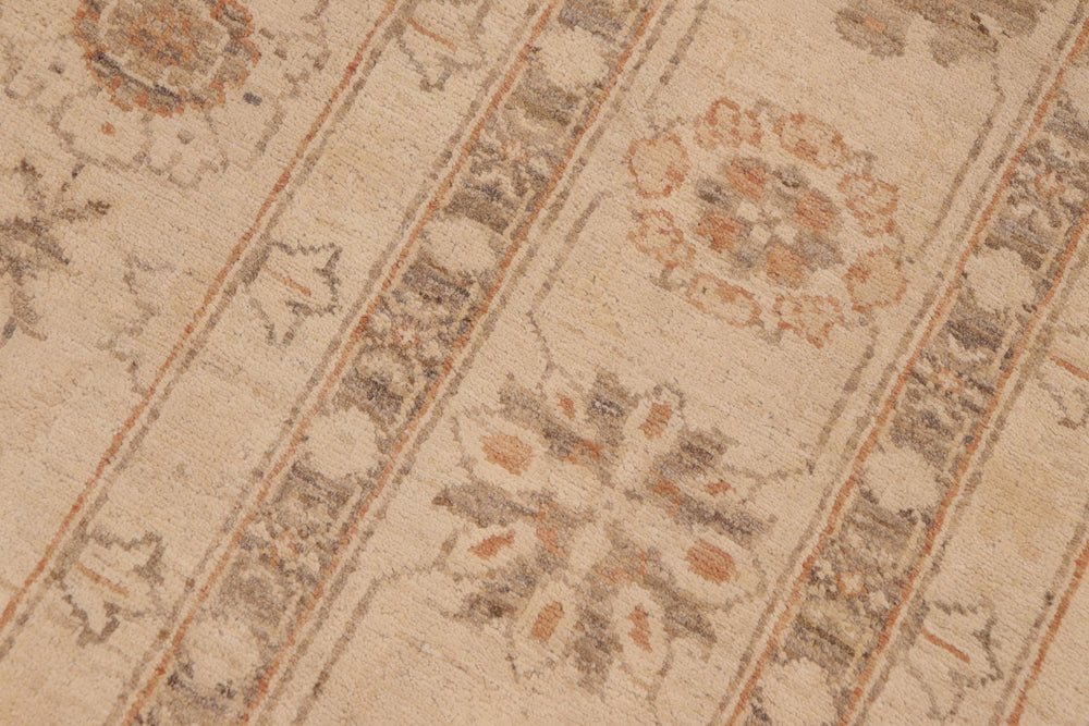 handmade Traditional Kafkaz Beige Rust Hand Knotted RECTANGLE 100% WOOL area rug 9x12