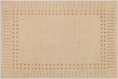 handmade Modern Kafkaz Beige Brown Hand Knotted RECTANGLE 100% WOOL area rug 9' x 12'