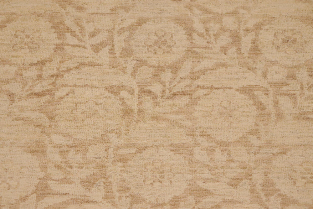 handmade Modern Kafkaz Beige Lt. Brown Hand Knotted RECTANGLE 100% WOOL area rug 9' x 12'