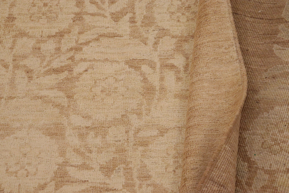 handmade Modern Kafkaz Beige Lt. Brown Hand Knotted RECTANGLE 100% WOOL area rug 9' x 12'