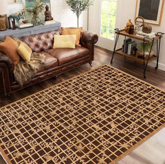 handmade Transitional Kafkaz Brown Beige Hand Knotted RECTANGLE 100% WOOL area rug 9 x 12