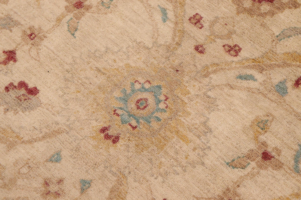 handmade Traditional Kafkaz Beige Lt. Brown Hand Knotted RECTANGLE 100% WOOL area rug 9x12