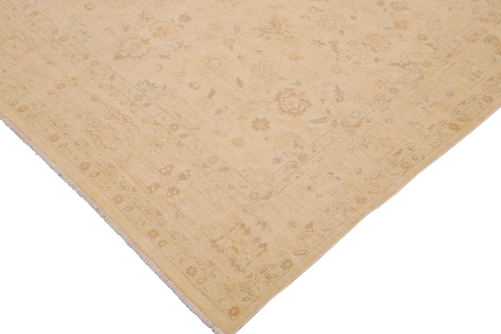 handmade Traditional Kafkaz Beige Brown Hand Knotted RECTANGLE 100% WOOL area rug 9x12