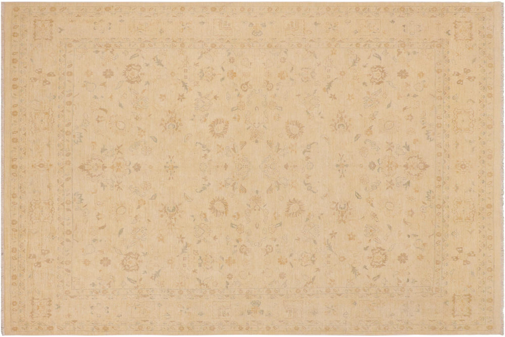 handmade Traditional Kafkaz Beige Brown Hand Knotted RECTANGLE 100% WOOL area rug 9x12