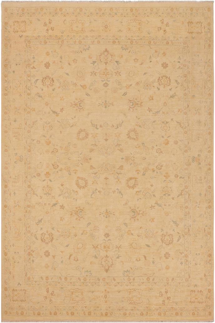 handmade Traditional Kafkaz Beige Brown Hand Knotted RECTANGLE 100% WOOL area rug 9 x 12