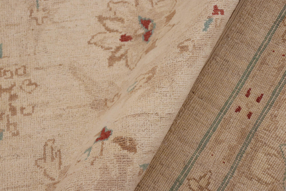 handmade Traditional Kafkaz Beige Lt. Brown Hand Knotted RECTANGLE 100% WOOL area rug 9x12