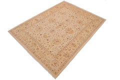 handmade Traditional Kafkaz Beige Lt. Gold Hand Knotted RECTANGLE 100% WOOL area rug 9 x 12