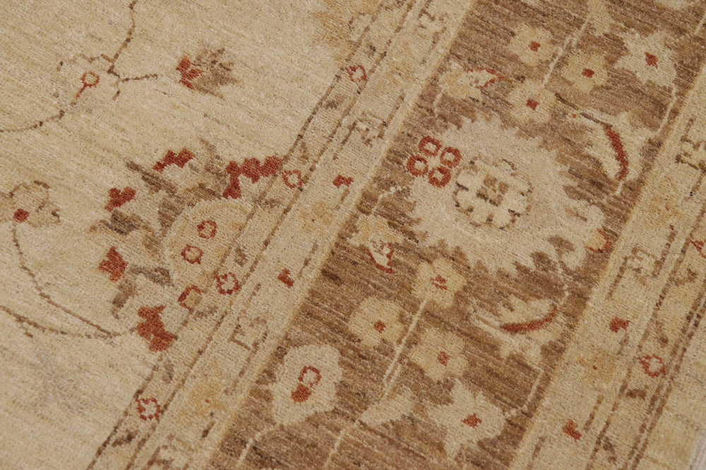 handmade Traditional Kafkaz Beige Lt. Brown Hand Knotted RECTANGLE 100% WOOL area rug 9x12