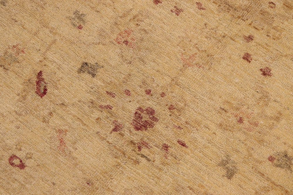 handmade Traditional Kafkaz Lt. Gold Tan Hand Knotted RECTANGLE 100% WOOL area rug 9x12