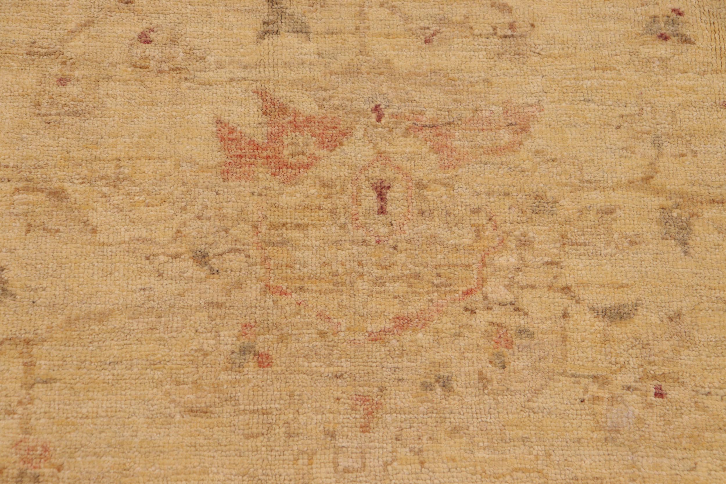 handmade Traditional Kafkaz Lt. Gold Tan Hand Knotted RECTANGLE 100% WOOL area rug 9x12