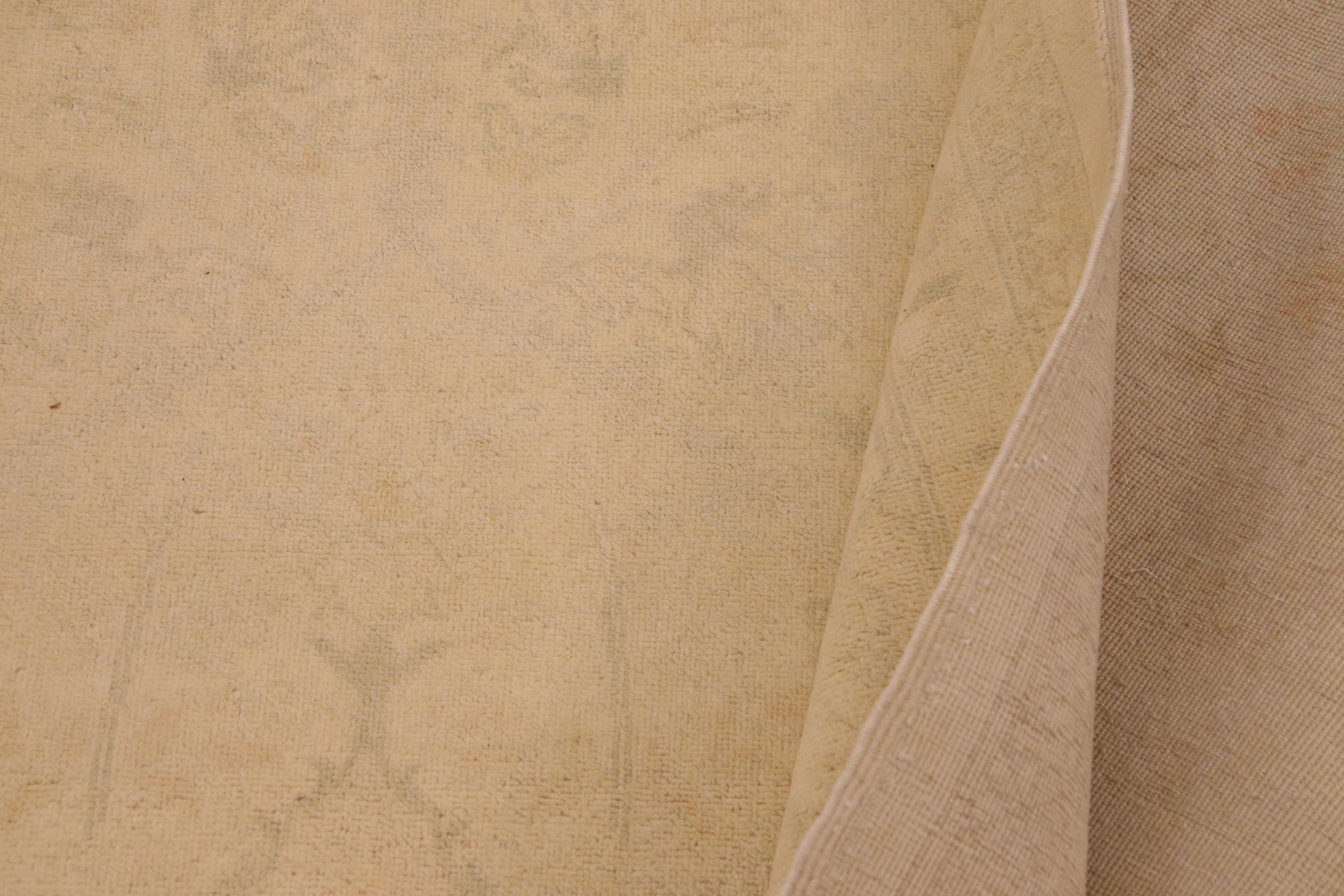 handmade Traditional Kafkaz Beige Beige Hand Knotted RECTANGLE 100% WOOL area rug 9x12