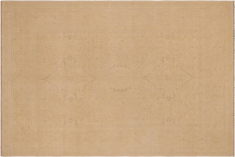 handmade Traditional Kafkaz Beige Beige Hand Knotted RECTANGLE 100% WOOL area rug 9x12
