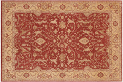 handmade Traditional Kafkaz Red Beige Hand Knotted RECTANGLE 100% WOOL area rug 9x11