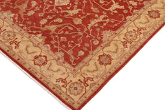 handmade Traditional Kafkaz Red Beige Hand Knotted RECTANGLE 100% WOOL area rug 9 x 11