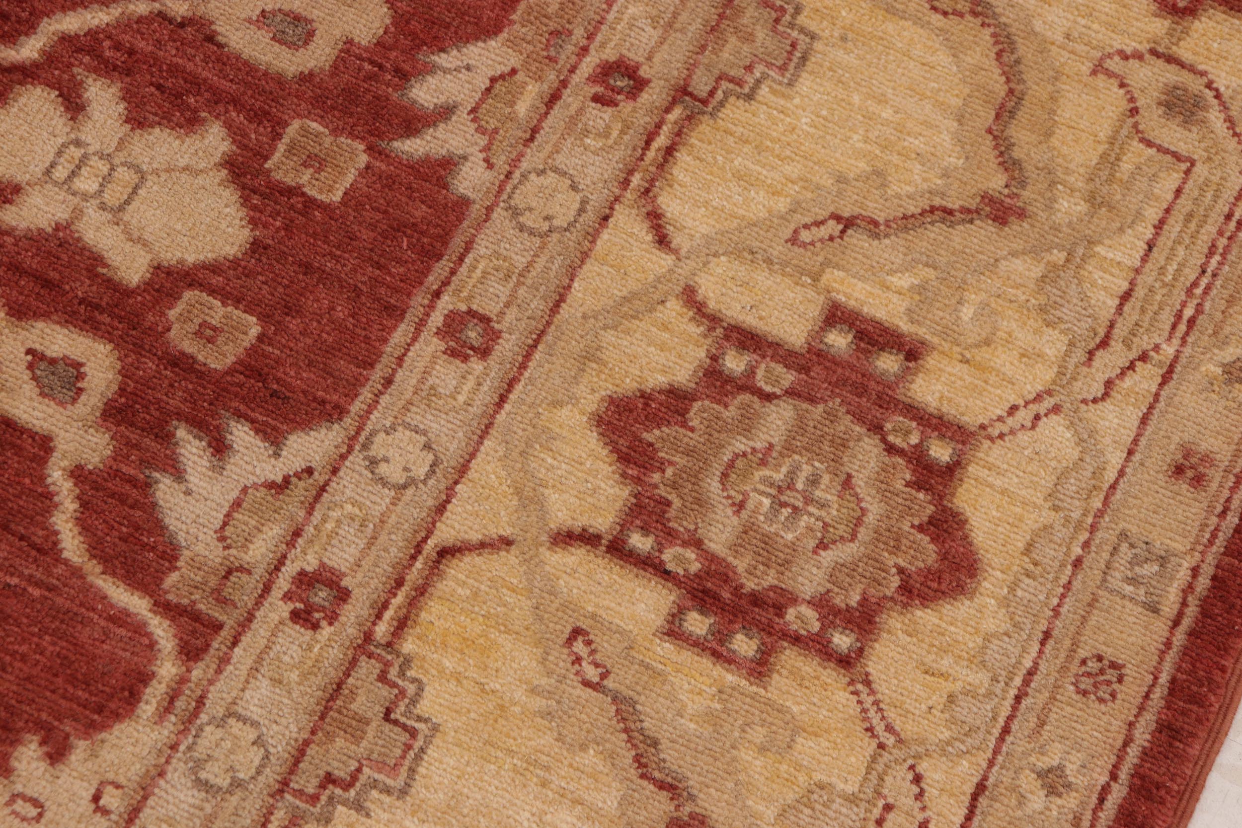 handmade Traditional Kafkaz Red Beige Hand Knotted RECTANGLE 100% WOOL area rug 9x11