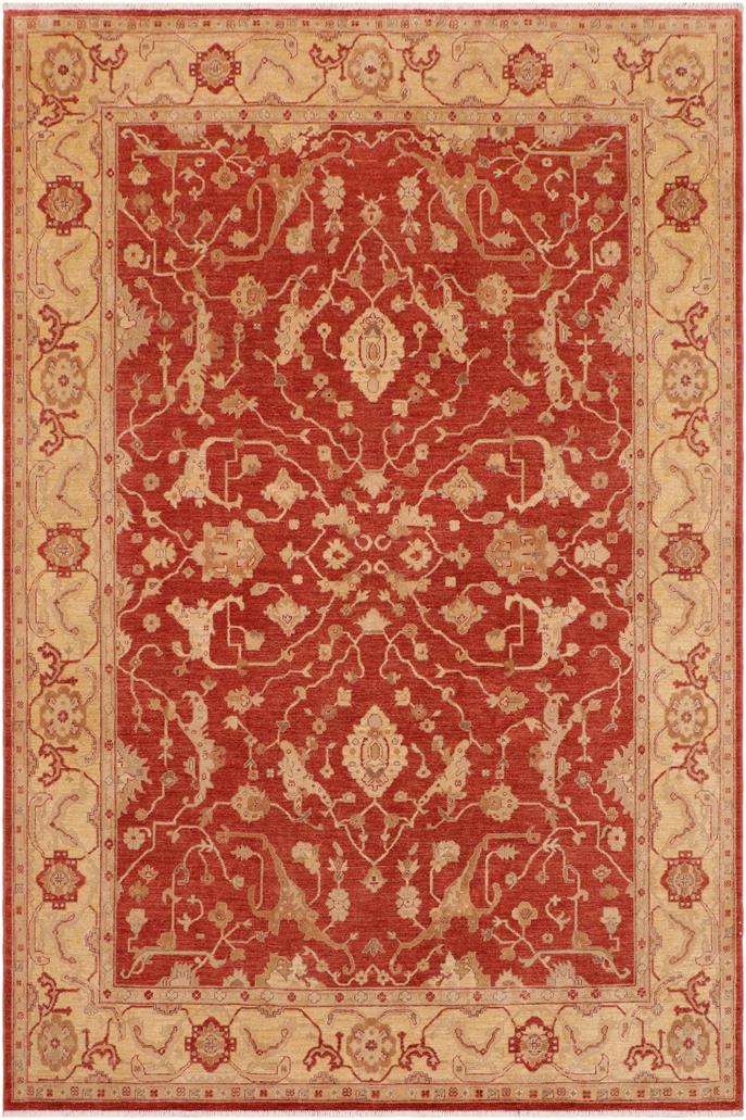 handmade Traditional Kafkaz Red Beige Hand Knotted RECTANGLE 100% WOOL area rug 9 x 11