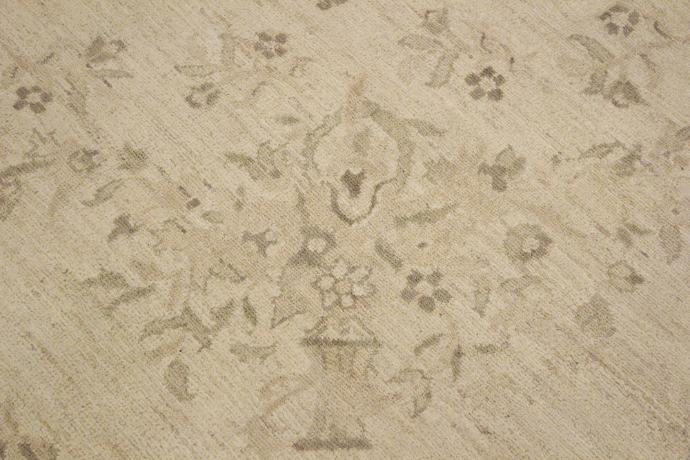 handmade Transitional Kafkaz Beige Green Hand Knotted RECTANGLE 100% WOOL area rug 9' x 12'