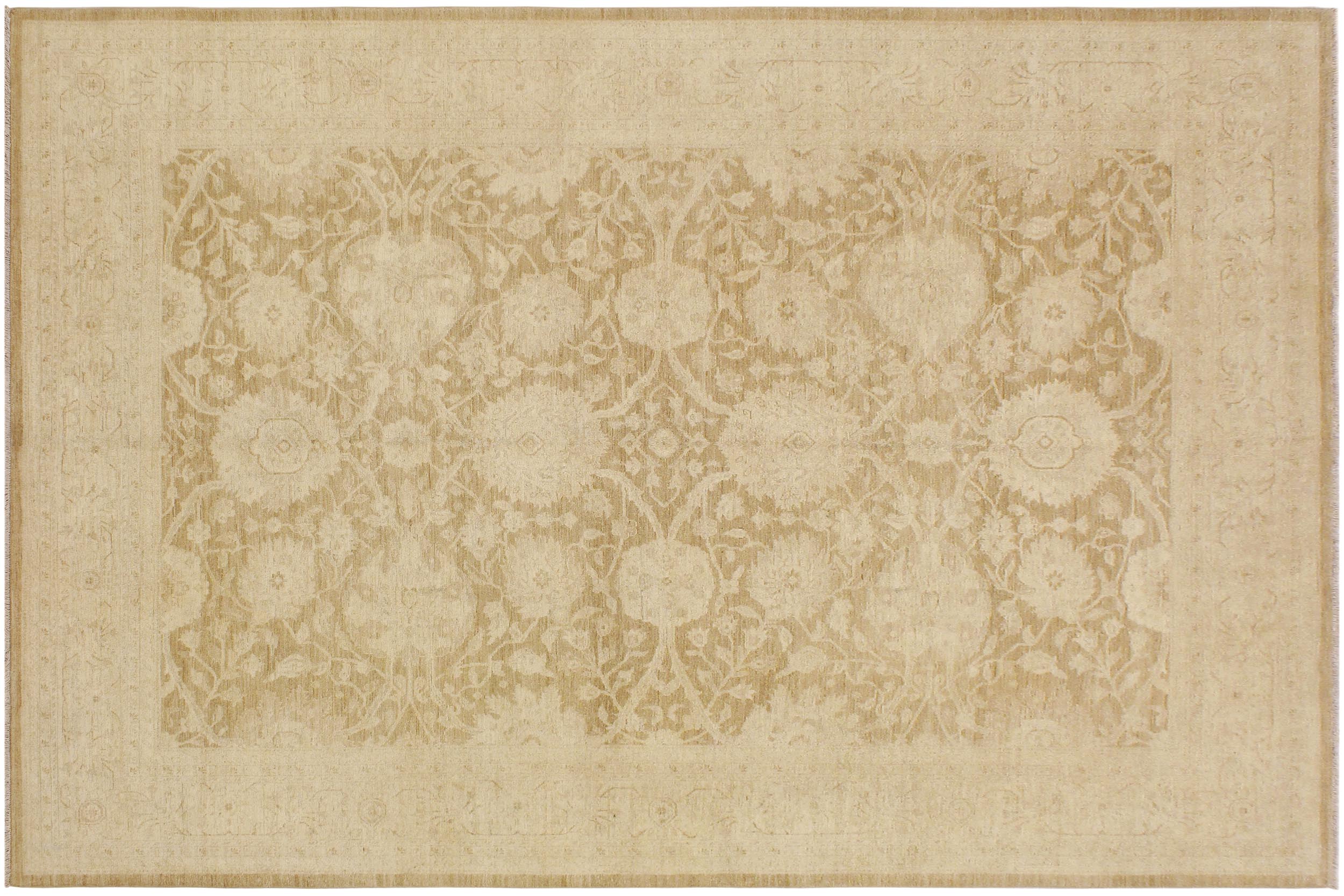 handmade Traditional Kafkaz Brown Beige Hand Knotted RECTANGLE 100% WOOL area rug 9x12